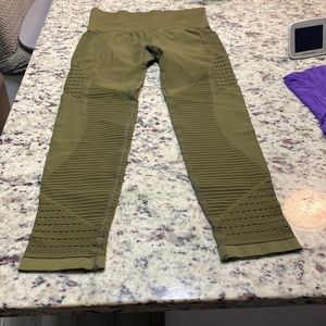Olive green workout leggings